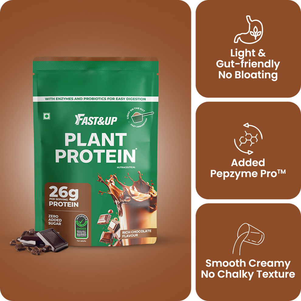 Fast&Up Plant-based Protein Powder for Muscle Gain & Recovery