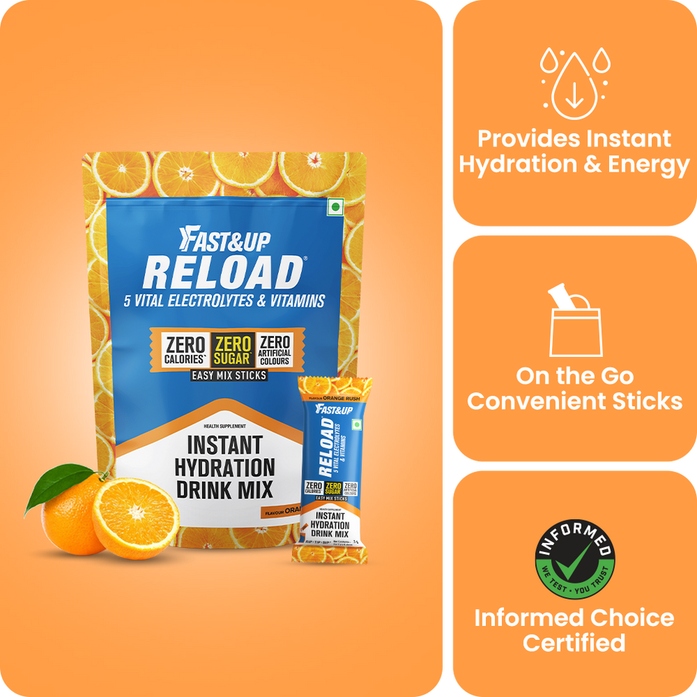 Fast&Up Reload: Hydration & Energy Powder Mix Sachets - orange