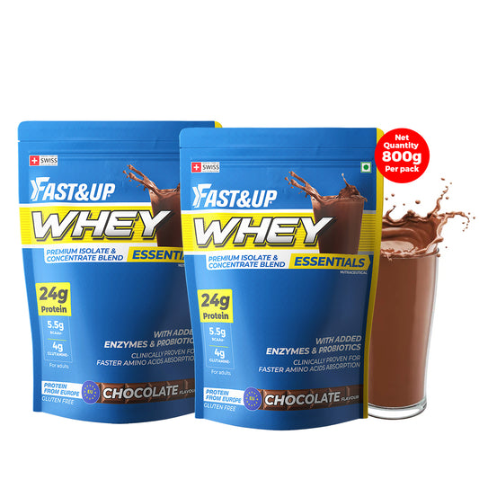 Fast&Up Whey Essentials - Premium Whey Isolate + Concentrate - Chocolate