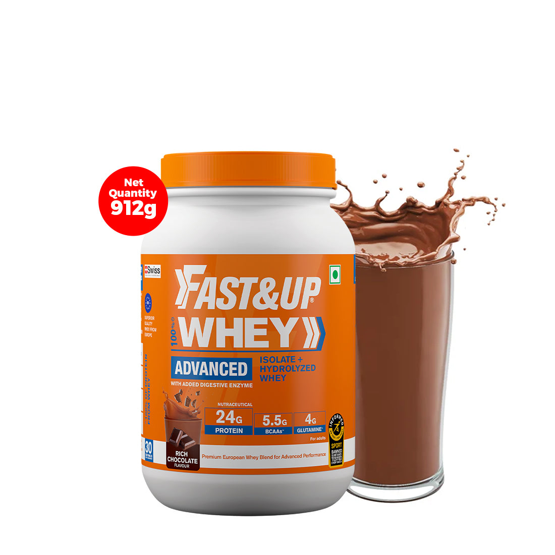 Fast&Up Whey Advanced - Isolate + Hydrolyzed Whey - Rich Chocolate