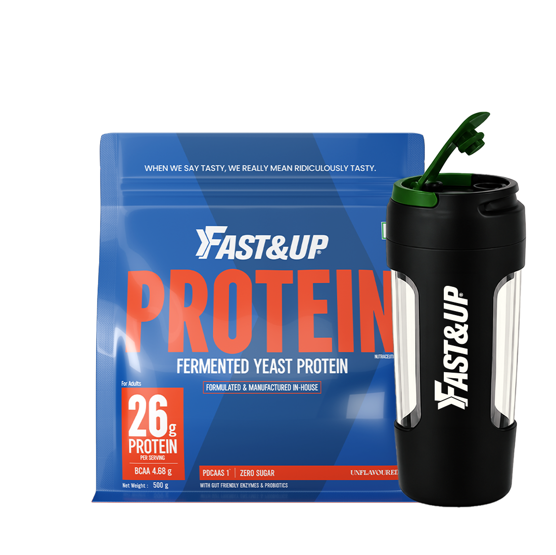 Yeast protein Unflavoured 500gms + Spillproof Shaker