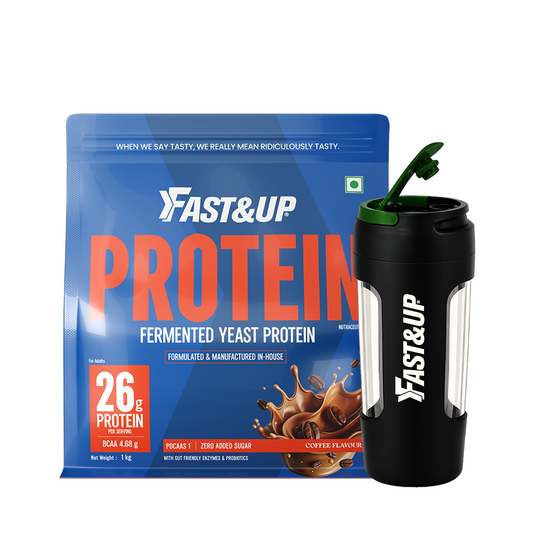 Yeast protein Coffee 1kg + Spillproof Shaker
