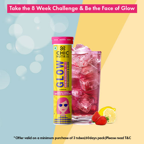 Glow – Glutathione Tablets for Skin Glow & Even-Toned Skin - Strawberry Lemon