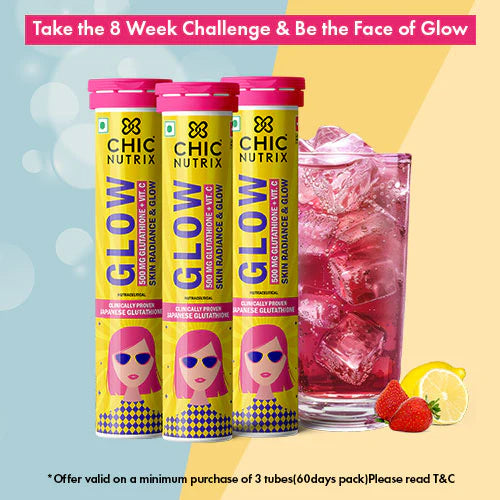 Glow – Glutathione Tablets for Skin Glow & Even-Toned Skin - Strawberry Lemon