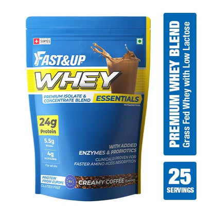 Fast&Up Whey Essentials - Premium Whey Isolate + Concentrate - Creamy Coffee