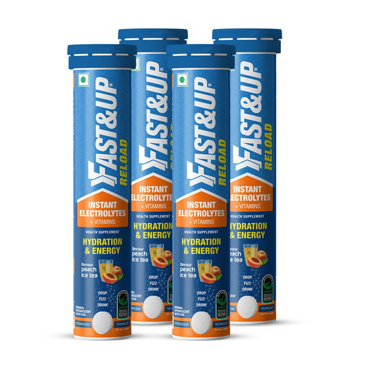 Reload - Low Sugar Instant Hydration Drink - Peach Iced Tea Pack of 4
