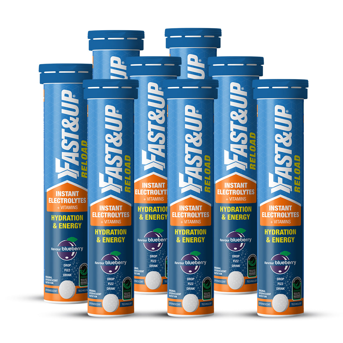 Reload - Low Sugar Instant Hydration Drink - Blueberry Pack of 8
