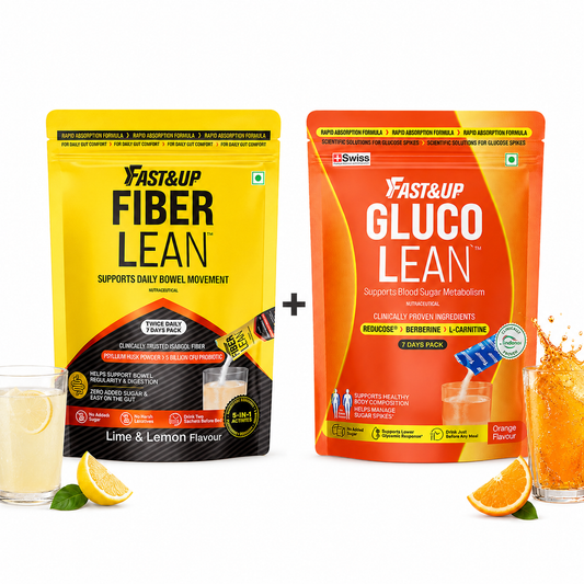 Daily Fiber + Glucolean Combo - Isabgol for Constipation Relief and Nature's GLP-1