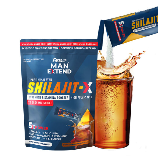Fast&Up Shilajit X- With 5 Potent Ingredients for Strength and Stamina - Kesar Badam
