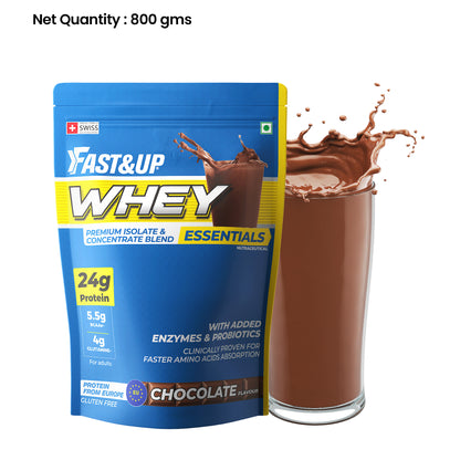 Fast&Up Whey Essentials - Premium Whey Isolate + Concentrate - Chocolate