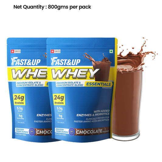 Fast&Up Whey Essentials - Premium Whey Isolate + Concentrate - Chocolate