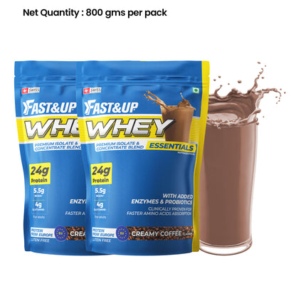 Fast&Up Whey Essentials - Premium Whey Isolate + Concentrate - Creamy Coffee
