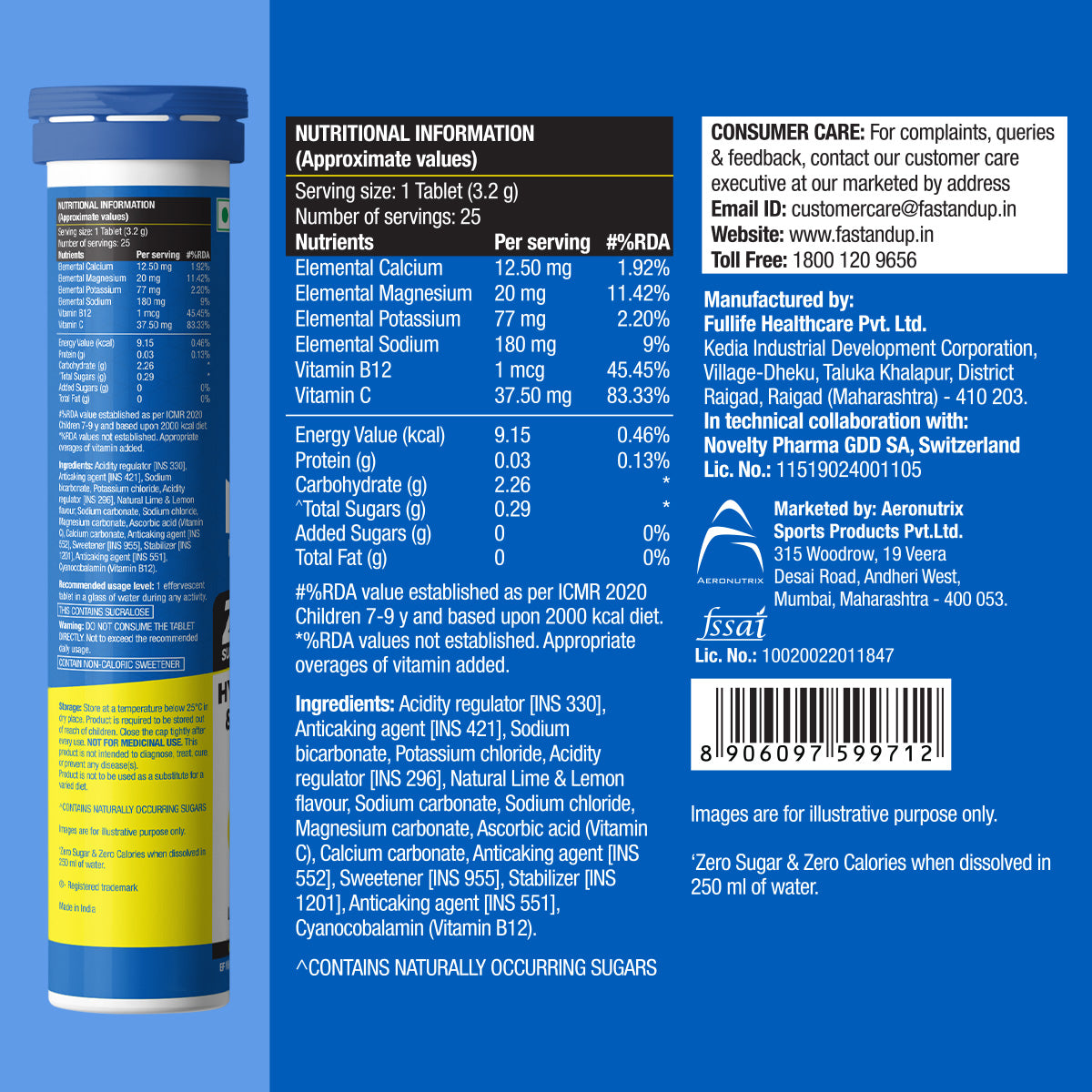 Reload Zero Instant Hydration Drink - Lime and Lemon
